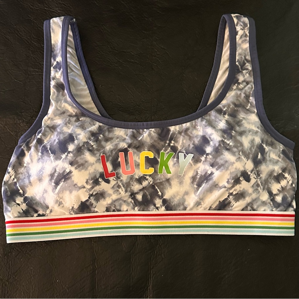 Lucky Brand Tie-Dye Sports Bra (Size XL)